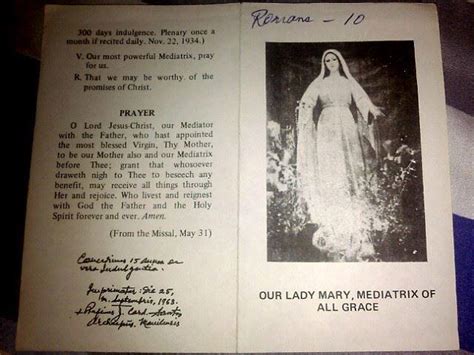 I experienced the miracle of Our Lady of Lipa .